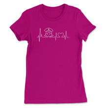 Load image into Gallery viewer, Nurse Lifeline T-Shirt Nursing Shirt Gift (Front Print) Women&#39;s Tee - Berry
