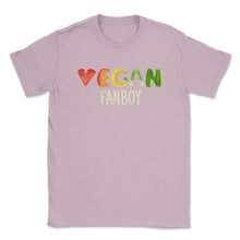 Load image into Gallery viewer, Vegan Fanboy Vegetable Lettering Cool Design Gift Design (Front Print - Light Pink
