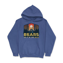 Load image into Gallery viewer, Bear Brotherhood Flag Bears Do It In The Wild Retro Graphic (Front - Royal Blue
