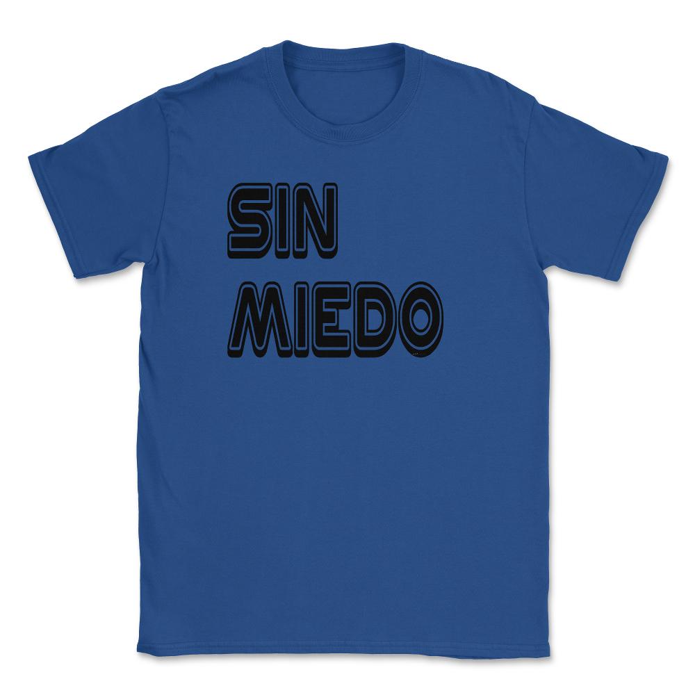 Live Without Fear Spanish Puerto Rico Sin Miedo (Front Print) Unisex - Royal Blue
