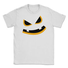 Load image into Gallery viewer, Big Orange Fierce Jack O Lantern Funny Halloween Shirt (Front Print) - White
