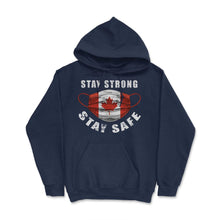 Load image into Gallery viewer, Stay Strong Stay Safe Canada Flag Mask Solidarity Awareness Print ( - Navy
