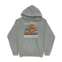 Load image into Gallery viewer, Power By Nuggies Pixalated Art Style Chicken Nugget Funny Design ( - Grey Heather
