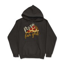 Load image into Gallery viewer, Pizza Fangirl Funny Pizza Humor Gift Print (Front Print) Hoodie - Black
