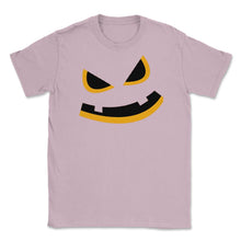 Load image into Gallery viewer, Big Orange Fierce Jack O Lantern Funny Halloween Shirt (Front Print) - Light Pink
