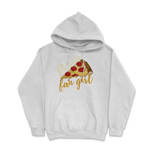 Load image into Gallery viewer, Pizza Fangirl Funny Pizza Humor Gift Print (Front Print) Hoodie - White
