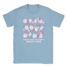 Load image into Gallery viewer, Hens Just Wanna Have Fun Hilarious Group Of Hens Doodles Product ( - Light Blue
