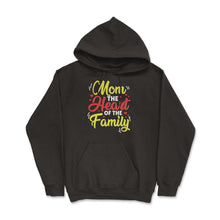 Load image into Gallery viewer, Mom The Heart Of The Family Mother’s Day Quote Graphic (Front Print) - Hoodie - Black
