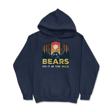 Load image into Gallery viewer, Bear Brotherhood Flag Bears Do It In The Wild Retro Graphic (Front - Navy
