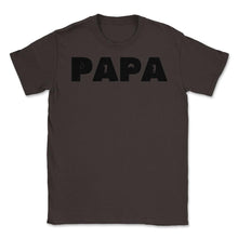 Load image into Gallery viewer, Funny Papa Fishing And Hunting Lover Grandfather Dad Design (Front - Brown
