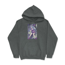 Load image into Gallery viewer, Kawaii Pastel Goth Menhera Anime Girl With Baseball Bat Print (Front - Dark Grey Heather
