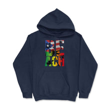 Load image into Gallery viewer, Puerto Rico Flag Beach T Shirt Gifts Shirt Tee  (Front Print) Hoodie - Navy
