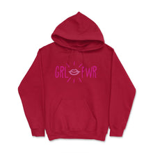 Load image into Gallery viewer, GRL PWR T-Shirt Feminist Shirt  (Front Print) Hoodie - Red

